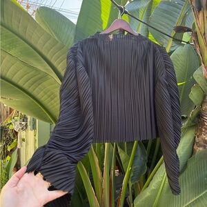 Simon Miller Black Pleated Blouse